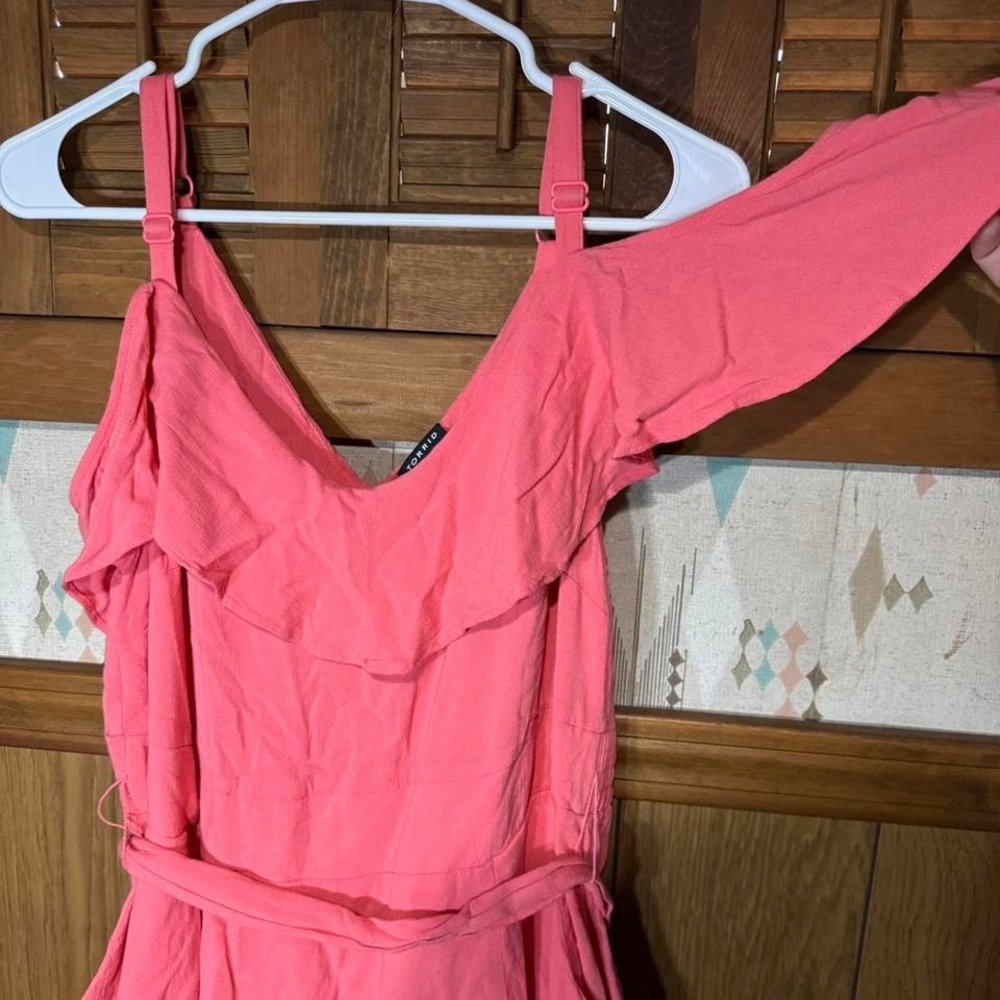 Torrid Coral pink‎ flowy dress Size 16 - Picture 2 of 4